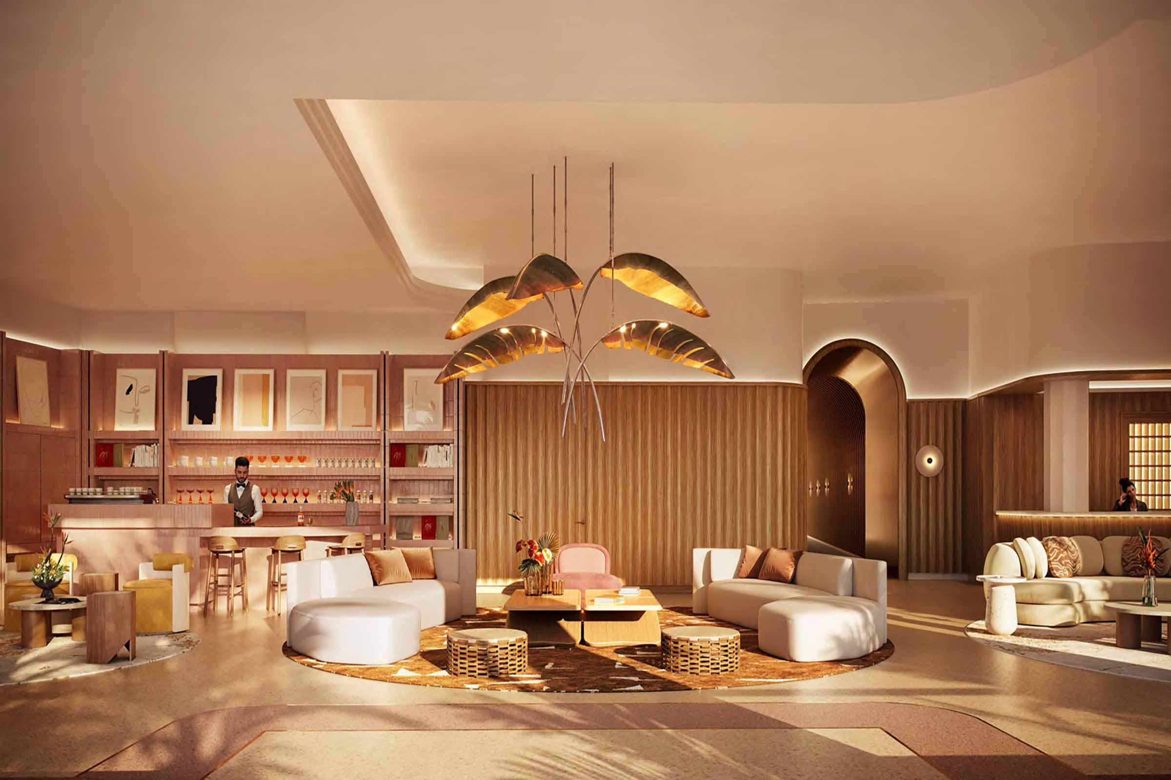 Rendering of Ritz Carlton Residences South Beach Lobby Cafe